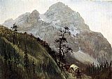 Albert Bierstadt Western Trail - The Rockies painting